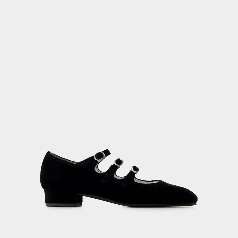 Ariana Ballerinas - Carel - Velvet - Black