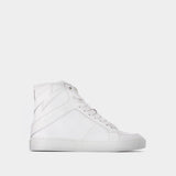 Zv1747 High Flash Smooth Calfs in white leather