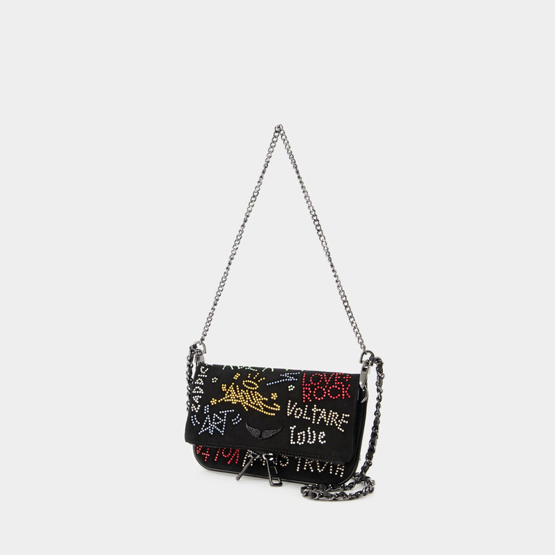 Rock Nano Strass Hobo Bag - Zadig 
Voltaire - Leather - Black