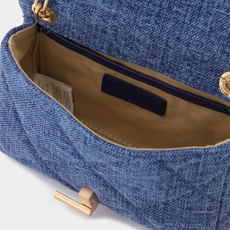 Nano Moon Hobo Bag - Vanessa Bruno -  Indigo - Leather