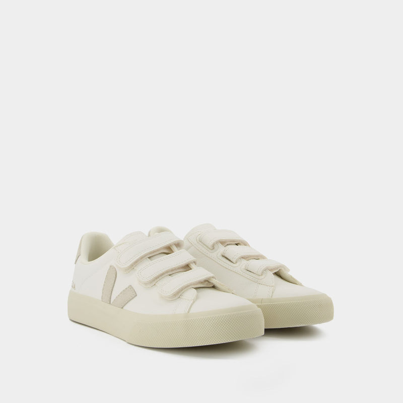 Recife Logo Sneakers - Veja - White/Beige - Leather