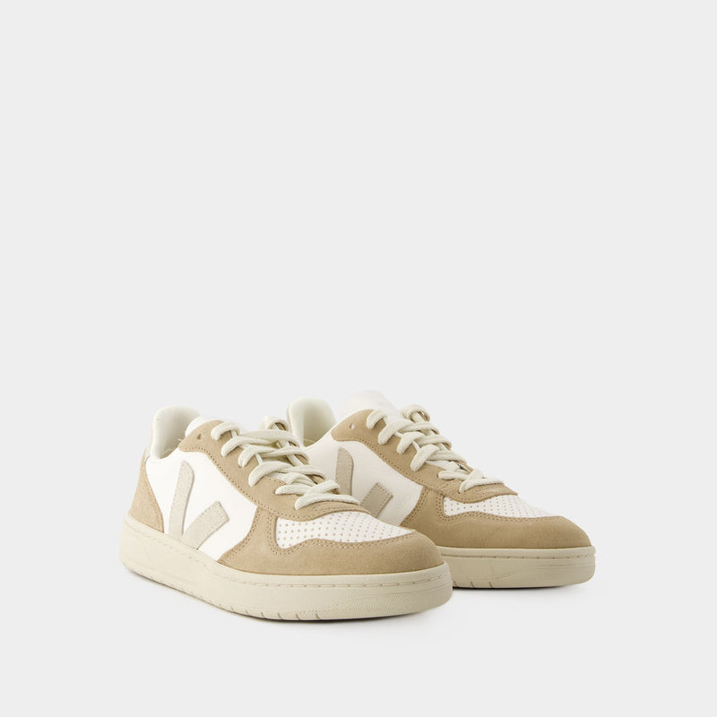 V-10 Sneakers - Veja - Leather - White Sahara