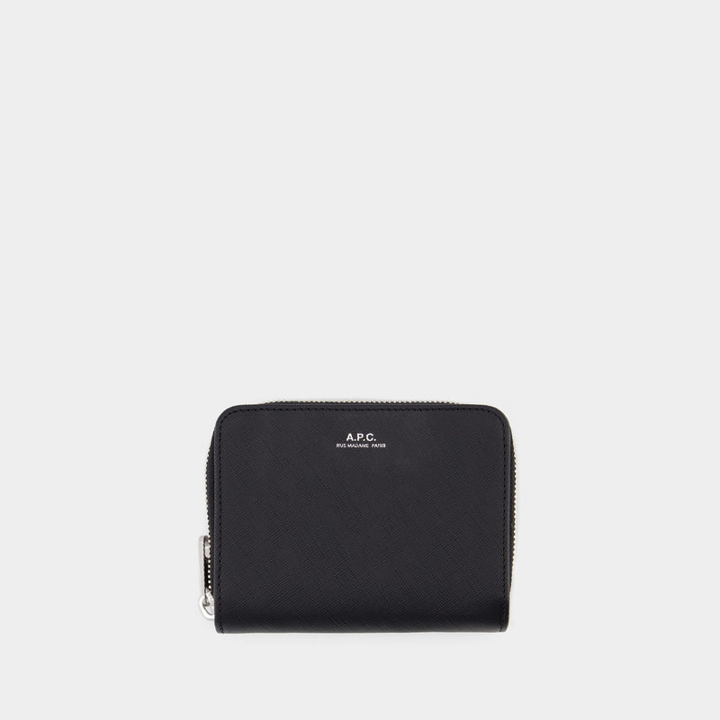 Emmanuel Compact Change Purse - A.P.C - Leather - Black