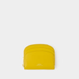 Demi Lune Mini Compact Change Purse - A.P.C - Leather - Yellow