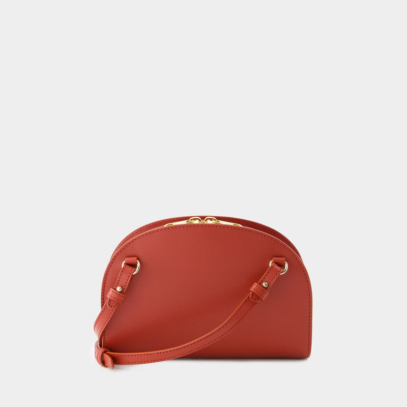 Demi-Lune Crossbody - A.P.C. - Leather - Smoked Red