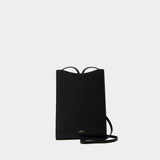 Jamie Large Neck Pouch - A.P.C. - Leather - Black