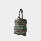 Lou Reversible Tote Bag - A.P.C. - Synthetic - Khaki