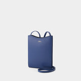 Jamie Neck Pouch - A.P.C - Leather - Ocean Blue