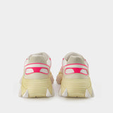 B-East Sneakers - Balmain - White/Bright Pink - Leather