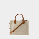 B-Army Small Shopper Bag - Balmain - Canvas - Brown