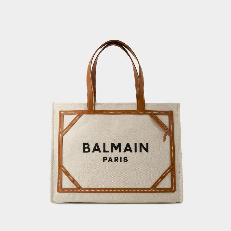 B-Army Medium Shopper Bag - Balmain - Canvas - Brown