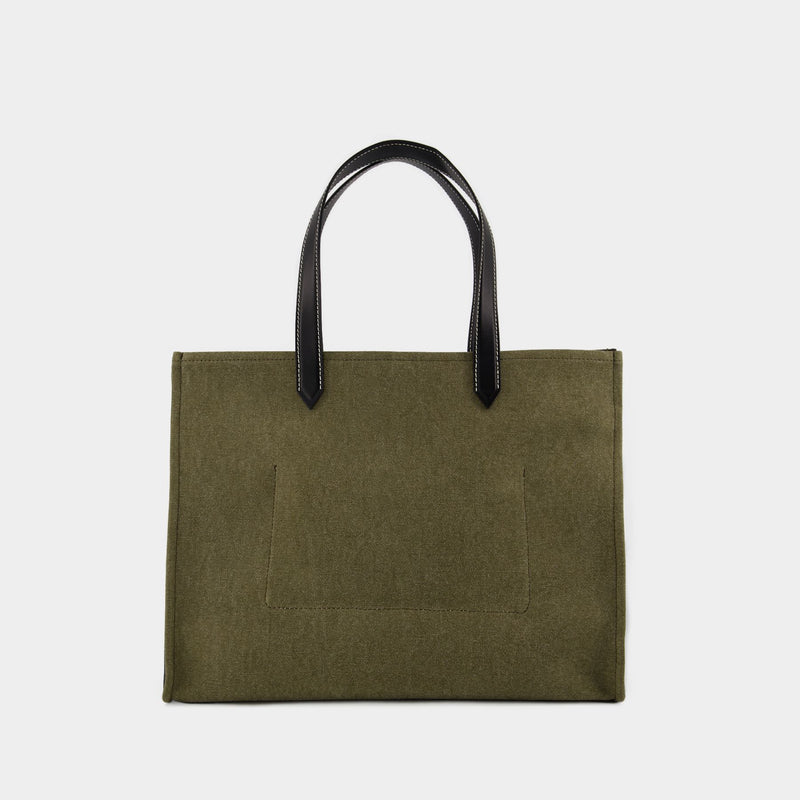 B-Army Medium Tote bag - Balmain - Canvas - Khaki