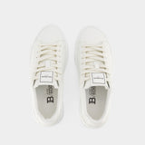 B Court Sneakers - Balmain - White - Leather