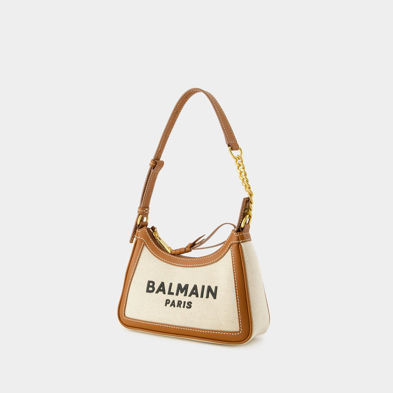 B-Army Shoulder Bag - Balmain - Canvas - Beige