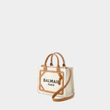 B-Army Mini Shopper Bag - Balmain - Canvas - Beige