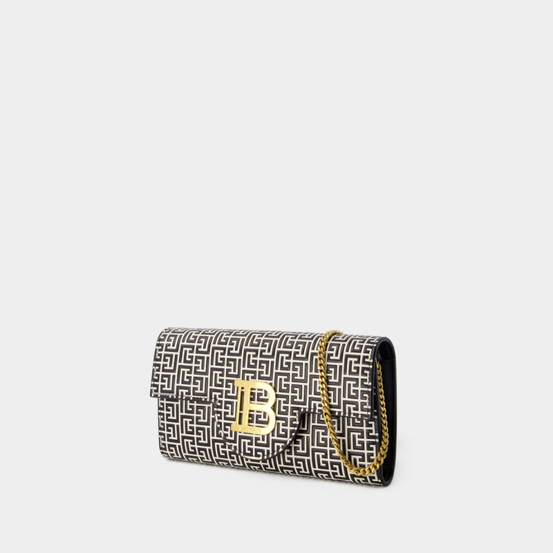 B-Buzz Wallet On Chain - Balmain - Leather - Ivoire