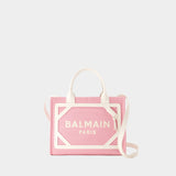 B-Army Small Shopper Bag - Balmain - Canvas - Pink