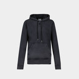 Fleece Hoodie in Grey Cotton