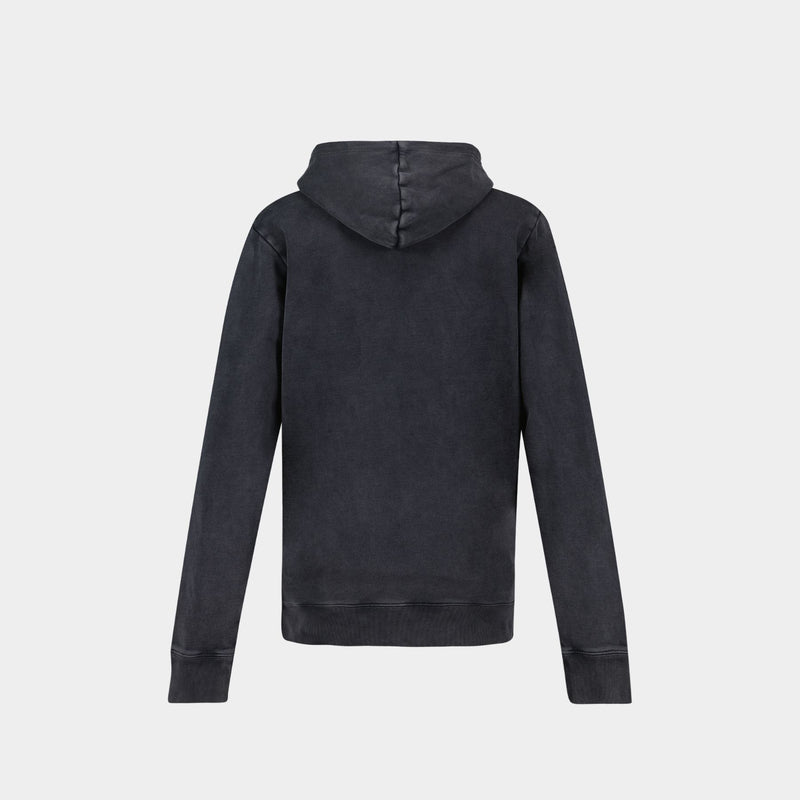 Fleece Hoodie in Grey Cotton