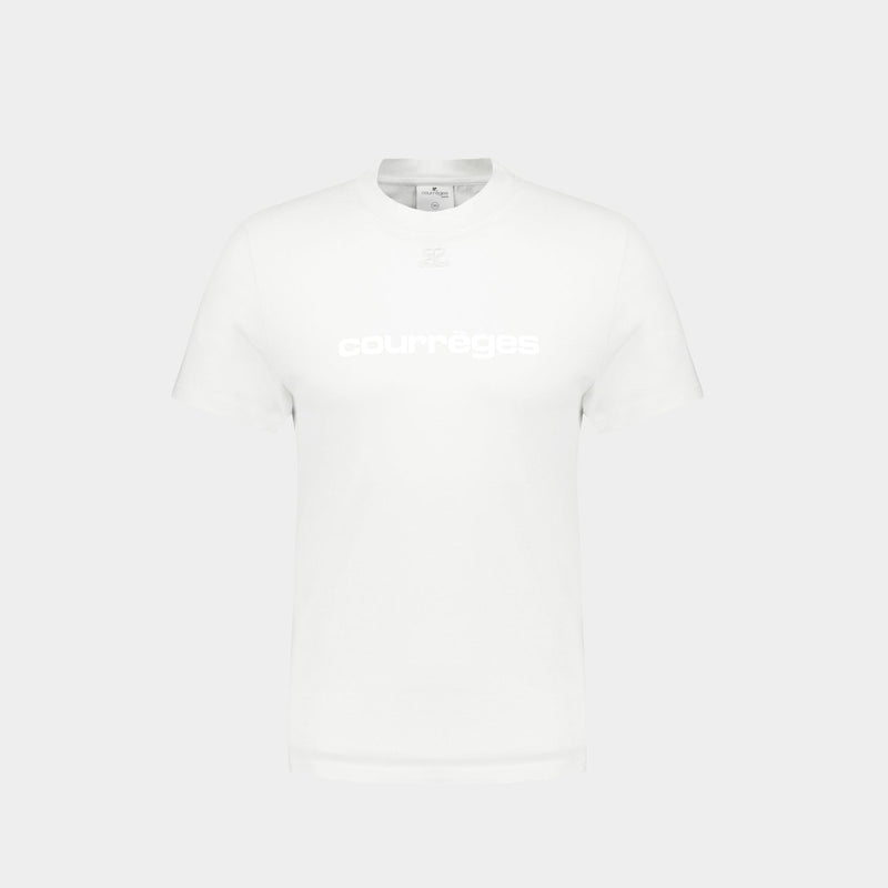 Classic Shell  T-Shirt - Courrèges - White - Cotton