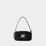 Baguette Hobo Bag - Courreges - Leather - Black