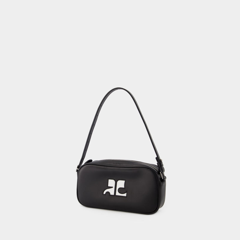 Baguette Hobo Bag - Courreges - Leather - Black