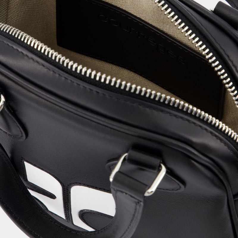 Mini Bowling Bag - Courreges - Leather - Black