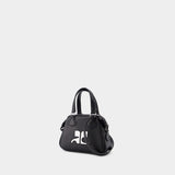 Mini Bowling Bag - Courreges - Leather - Black