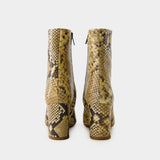 Celeste Ankle Boots - Rouje - Leather - Natural Python