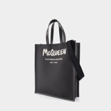 Graffiti Tote Bag in Black and White