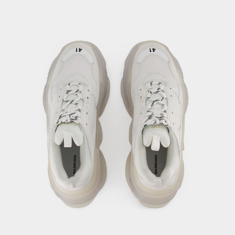 Triple S Clearsole Sneakers - Balenciaga - Synthetic - White