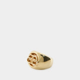 Bb Signet Ring Ring - Balenciaga - Gold