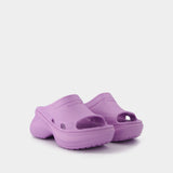 Pool Crocs Slide Rub   in Purple