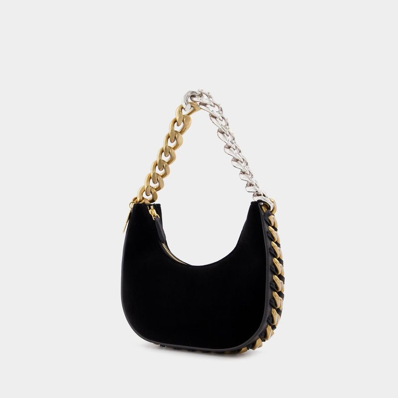 Frayme Hobo Zip Tiny in black synthetic leather