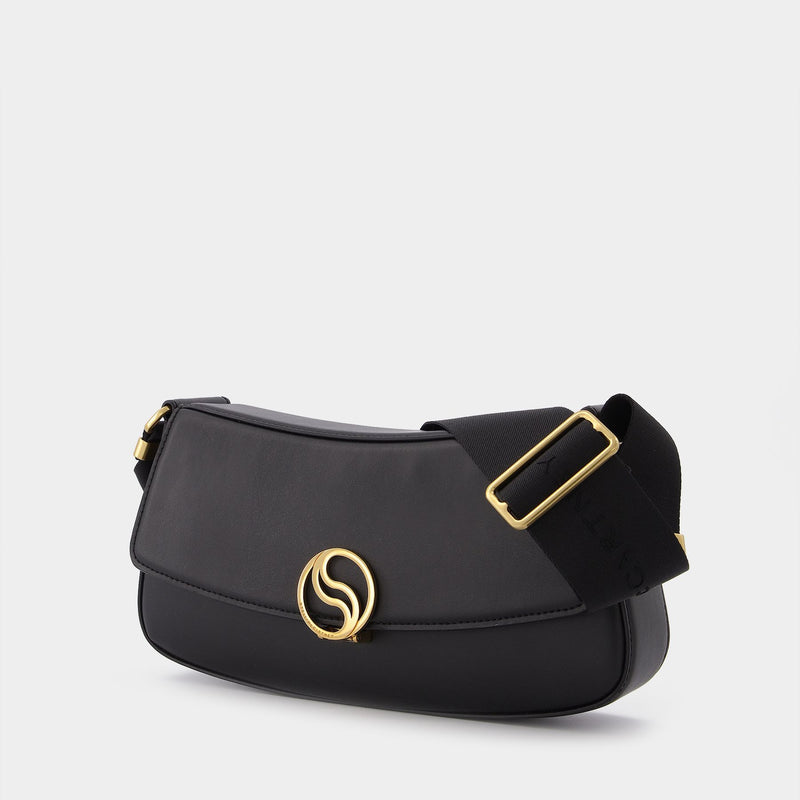 S-Wave Small Hobo Bag - Stella Mccartney -  Black - Leather Vegan