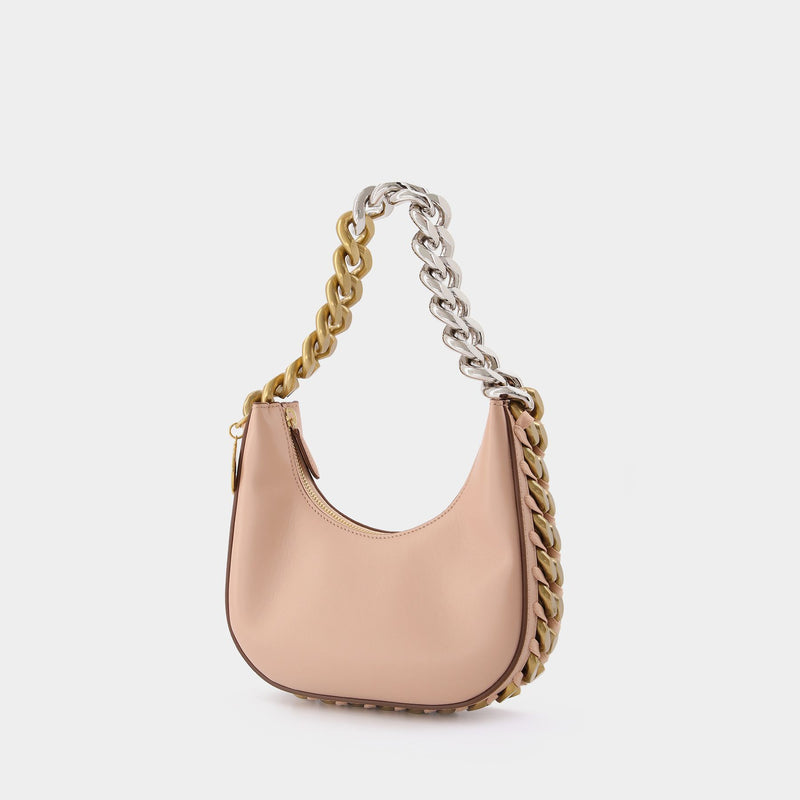 Frayme Hobo Zip Tiny in pink synthetic leather