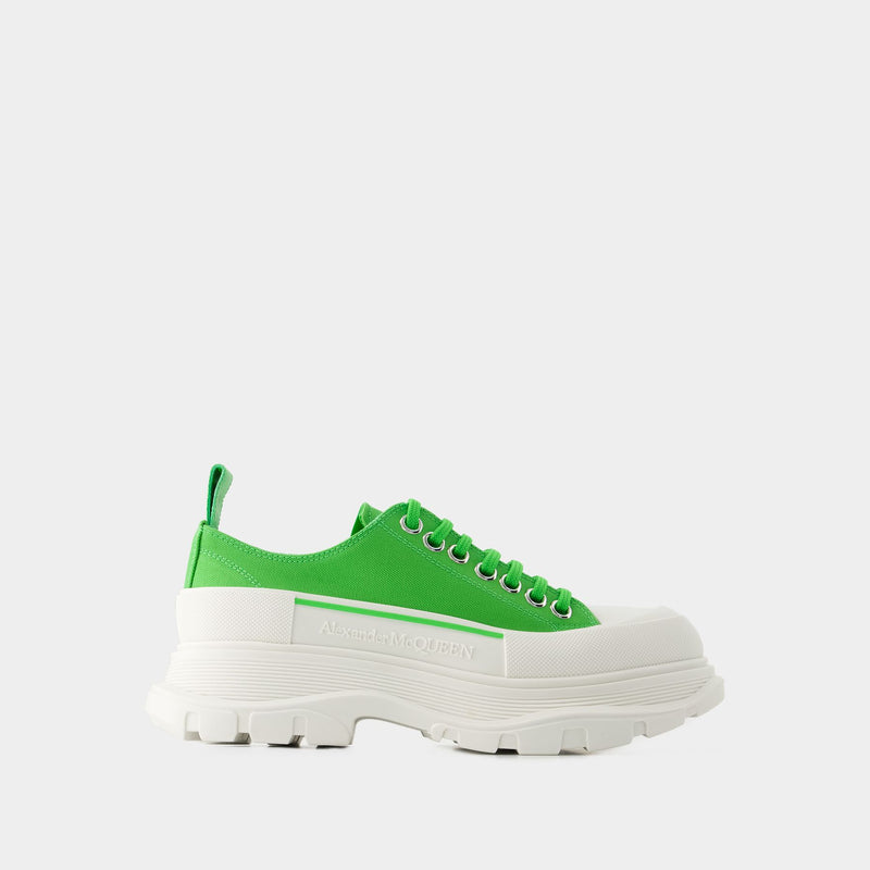 Tread Slick Sneakers - Alexander Mcqueen - Green/White - Leather