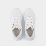 New Court Sneakers in White 
Silver Leather