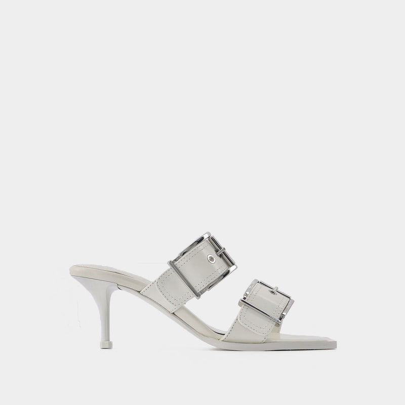 Sandals - Alexander Mcqueen - Ivory/Silver - Leather