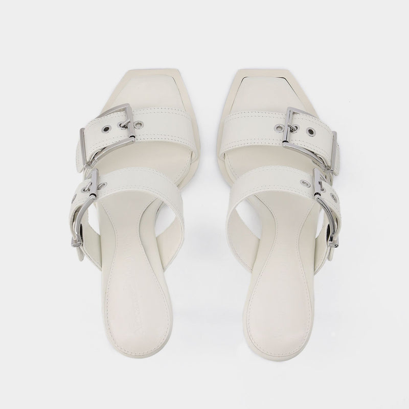 Sandals - Alexander Mcqueen - Ivory/Silver - Leather