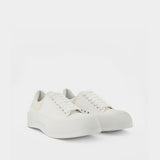 Deck Plimsoll Sneakers - Alexander Mcqueen - White - Canva