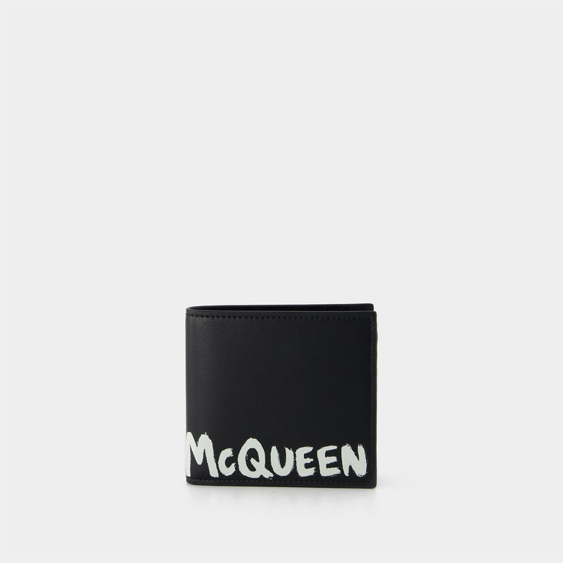 Billfold 8Cc Wallet - Alexander Mcqueen -  Black/White - Leather