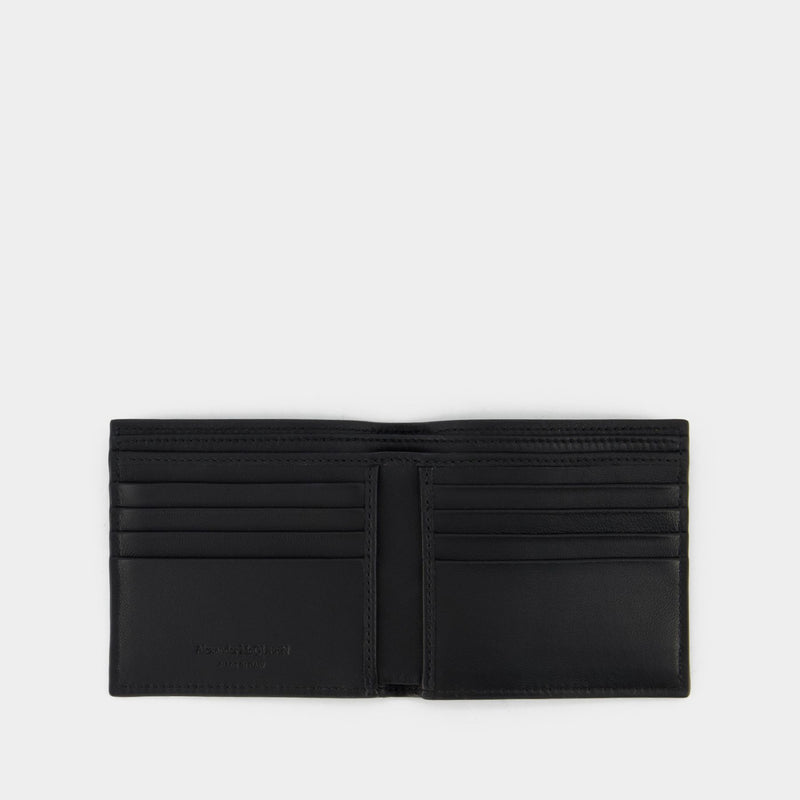 Billfold 8Cc Wallet - Alexander Mcqueen -  Black/White - Leather