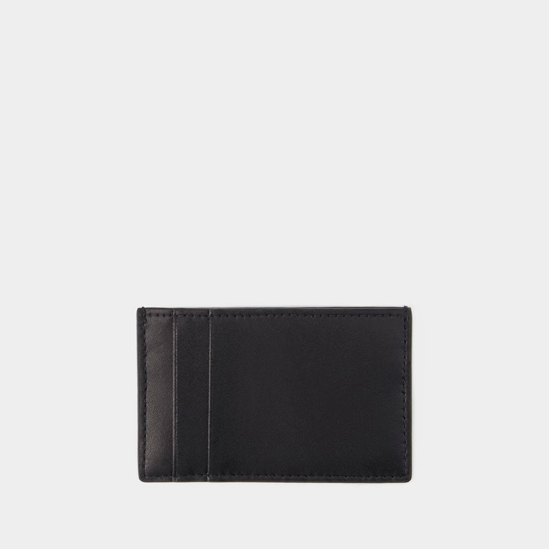 Card Holder - Alexander McQueen - Leather - Black