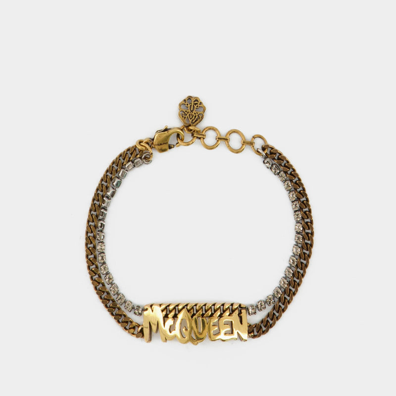 Graffiti Bracelet - Alexander Mcqueen - Antic Gold - Metal