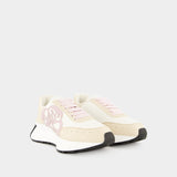 Sprint Runner Sneakers  - Alexander McQueen - Leather - White/Pink