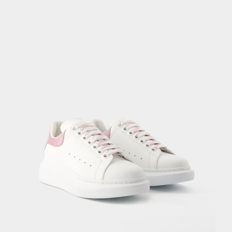 Oversized Sneakers - Alexander Mcqueen - White/Pink  - Leather