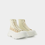 Tread Slick Sneakers - Alexander Mcqueen - Black/White - Leather