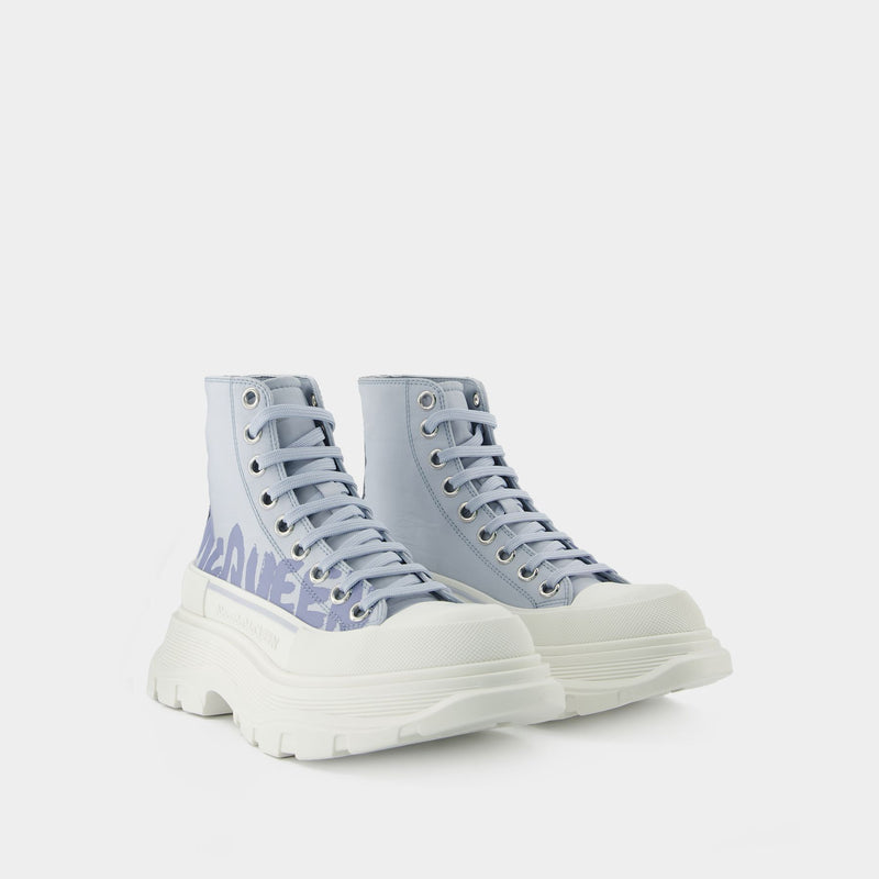 Tread Slick Sneakers - Alexander Mcqueen - Black/White - Leather