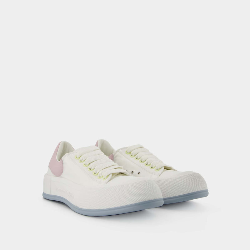 Oversized Sneakers - Alexander Mcqueen - White/Pink - Leather